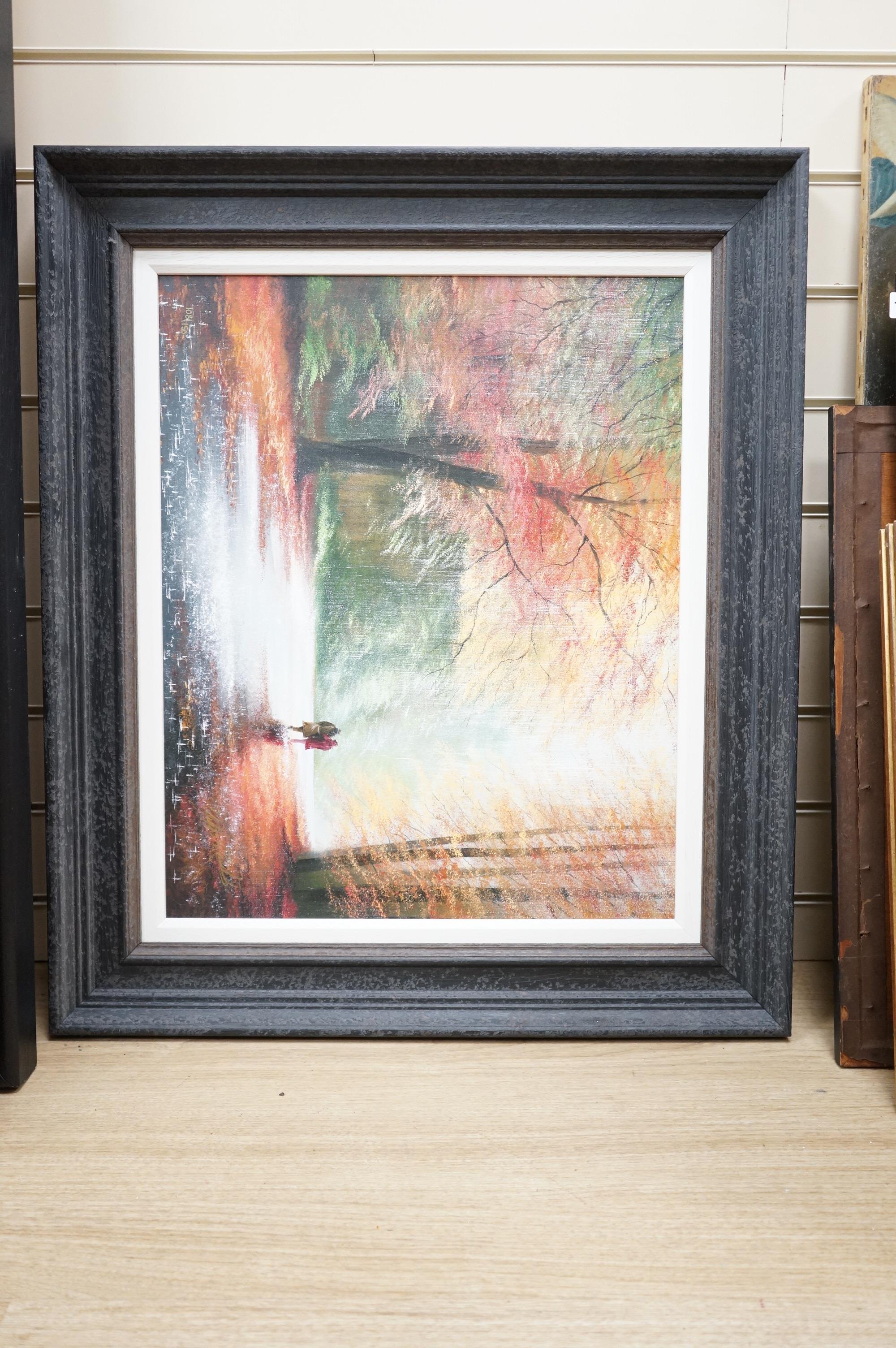 Jeff Rowland (1964-2018), embellished canvas on board, ‘Forever autumn’, limited edition 108/150, COA verso, 48 x 59cm